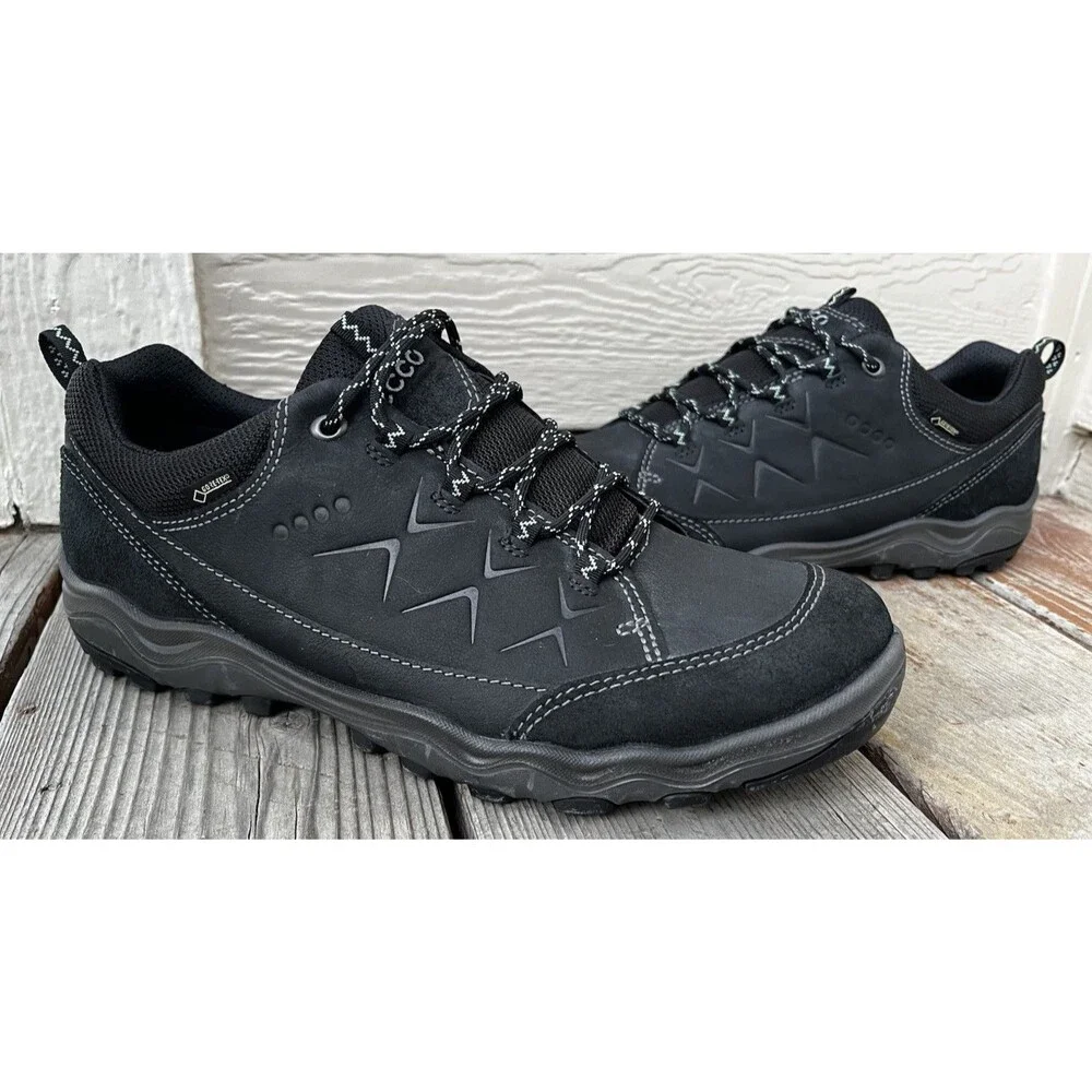 ECCO Ulterra Gore-Tex Low Men's 42 US 8-8.5 Outdoor Hiking Shoes - Black Leather